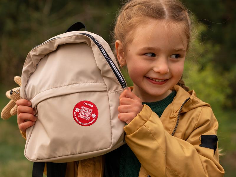 OVIAA QR Kodlu “Acil Durumda Okutunuz” Acil Durum Buton Rozeti